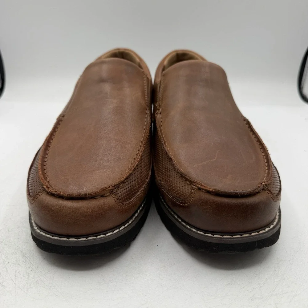 Propet Griffen Loafers Mens 11 XX 5E Wide Brown Leather Slip On Shoes MDX024L